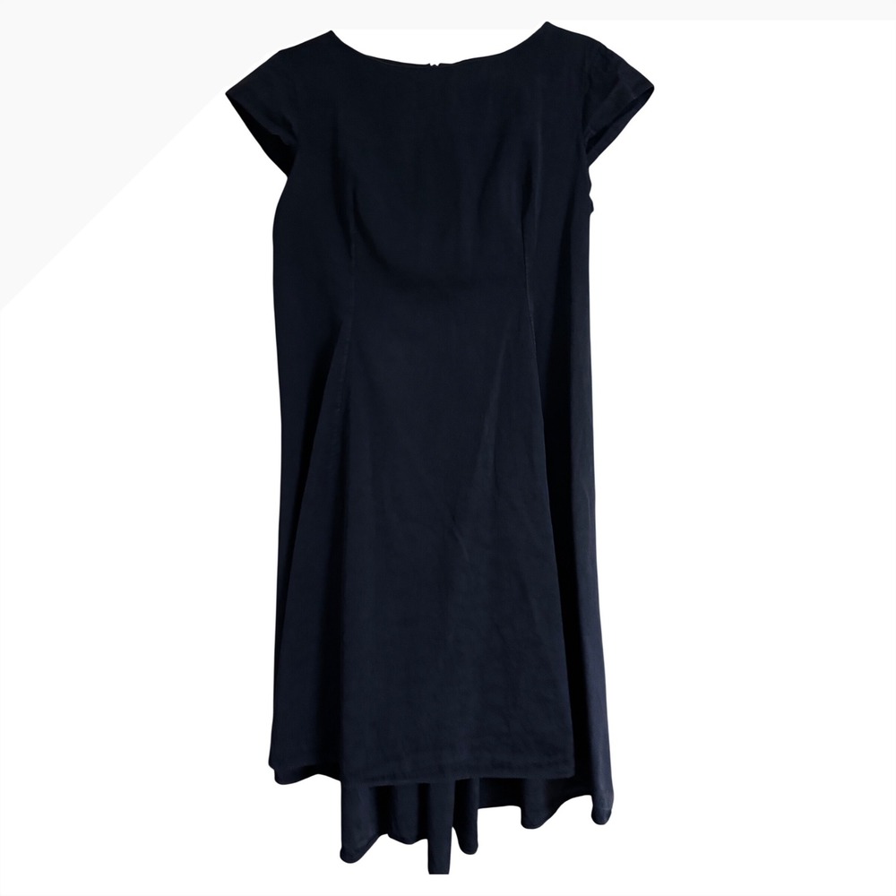 Yves Saint Laurent Vintage 2008 YSL Logo Jacquard Mini Dress Navy